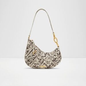 aldo kamille natural snakeskin gold chain unique Hobo bag NEW